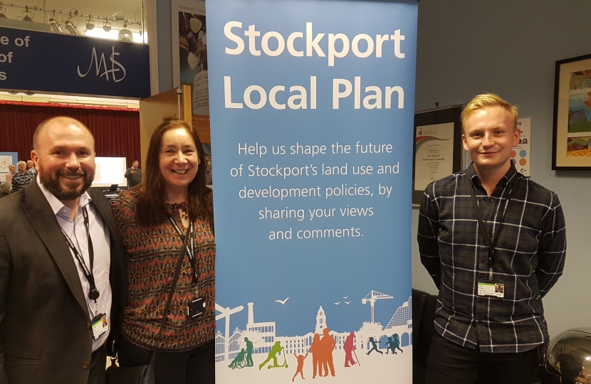 Kenny Blair, Annette Finnie and Tom Dowse at Marple Hall School Stockport Plan Consultation