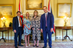 Paul with Wendy, Sarah, and David Johnstone OBE MP at No10