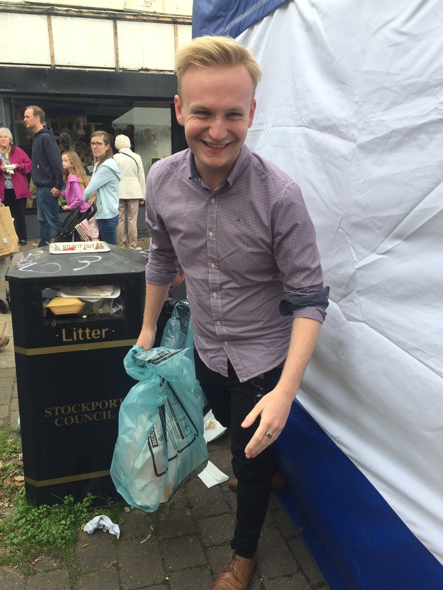 Tom Dowse helps tidy up