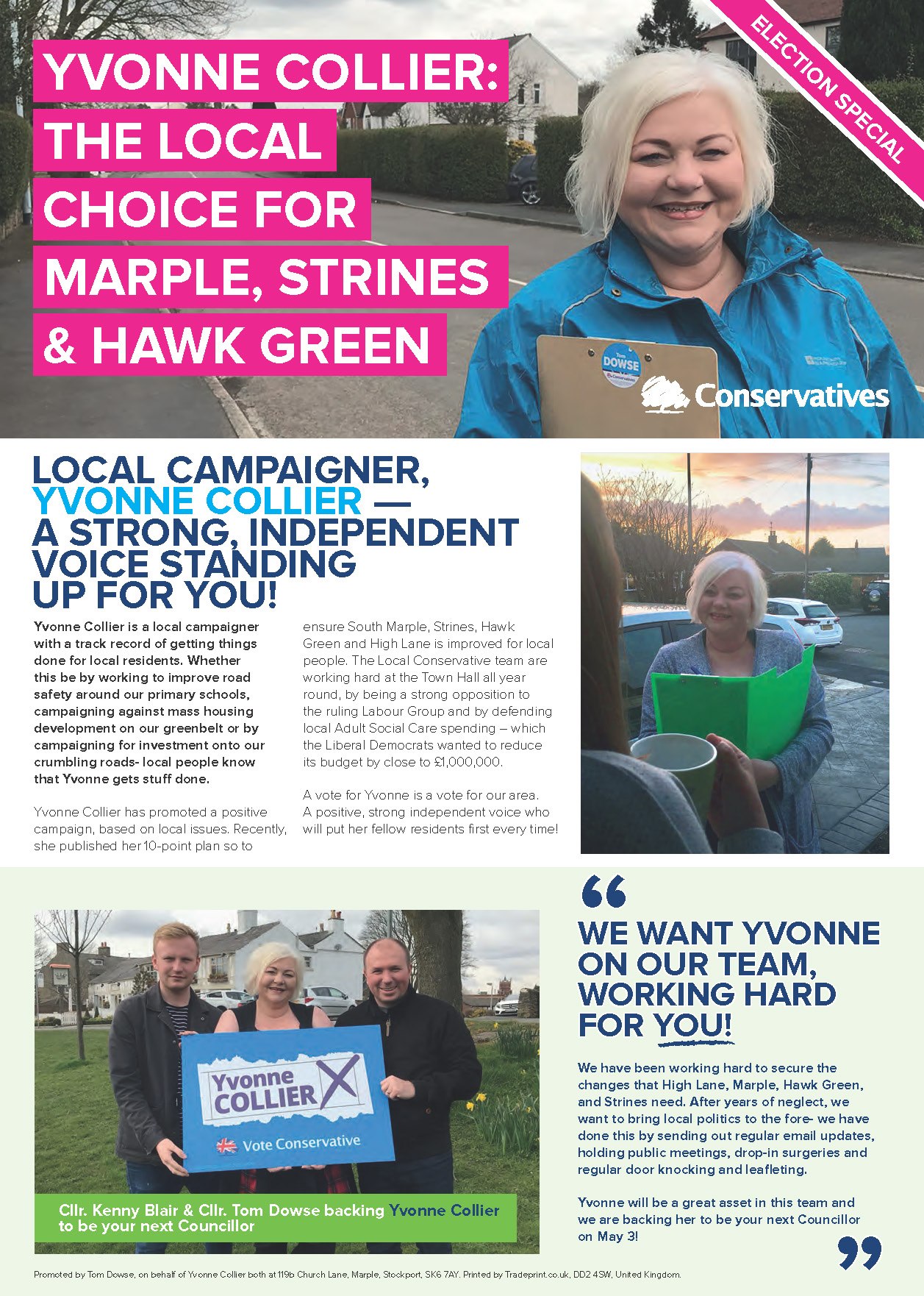 Election Address Marple, Strines and Hawk Green