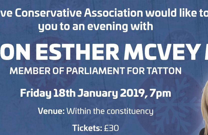 Evening with Esther McVey MP