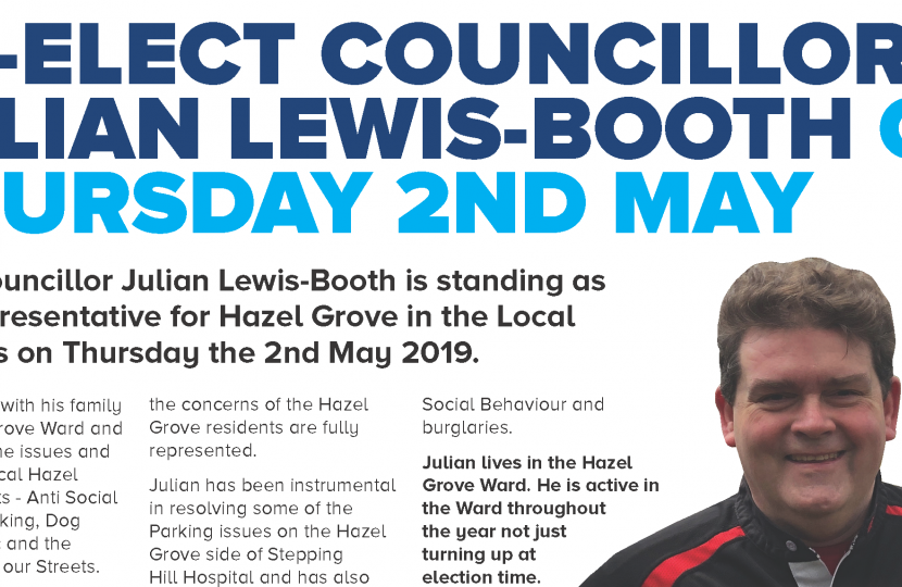 Re Elect Councillor Julian Lewis-Booth