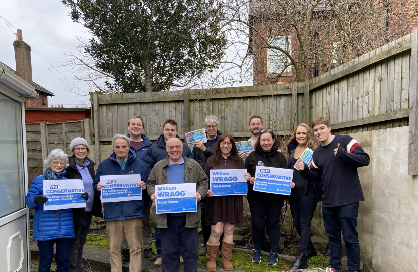 Hazel Grove activists on a campaign day in February 2022 