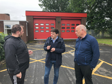 Paul Athans and Tim Morley at Offerton Fire Station